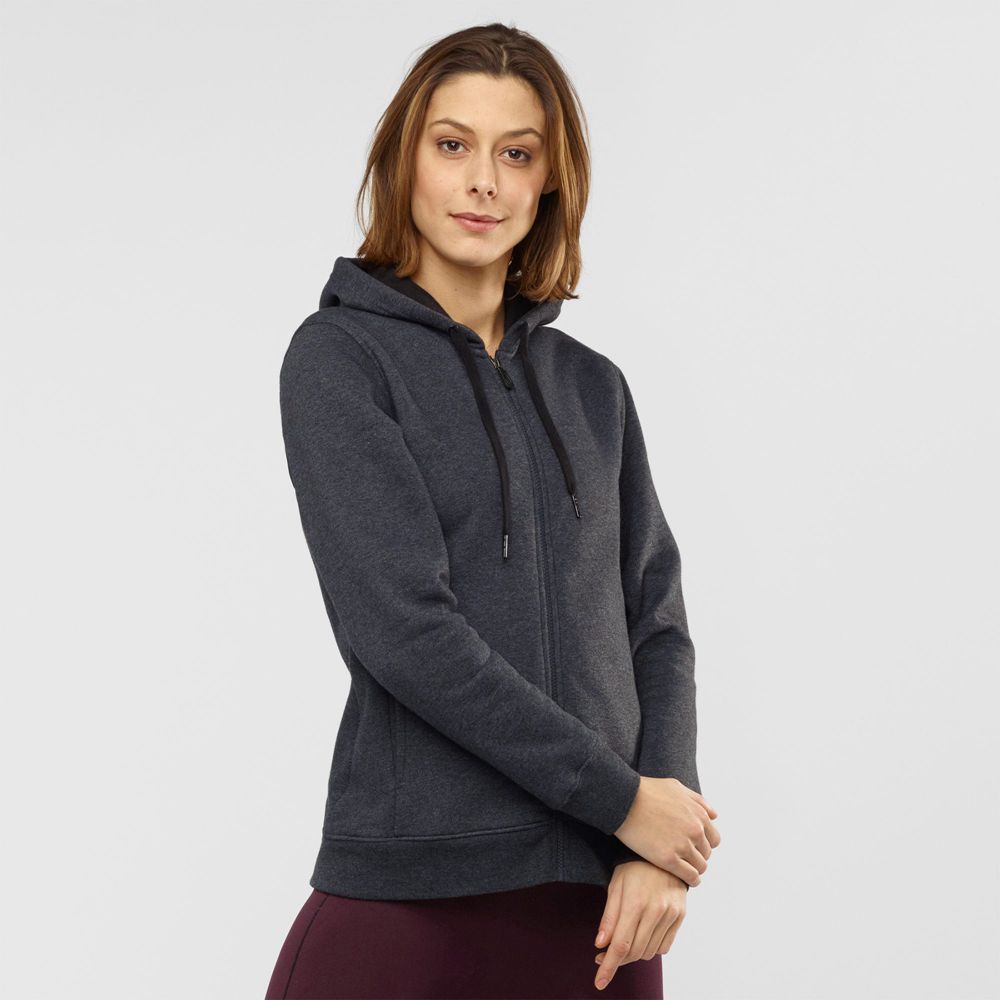 Sudadera Salomon Mujer Negras - Salomon Argentina ESSENTIAL WARM SALOMON,274569-AFT